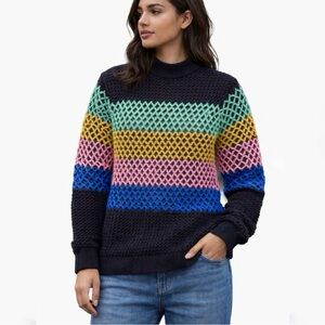 Tibi Multicolor Open Knit Sweater – Size S